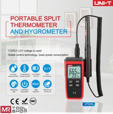 UNI-T UT333S Digital Thermo-Hygrometer HVAC Split Probe Gauge 60&deg;C Thermometer
