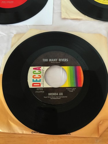 Vintage Vinyl Records 45's-Freddie Hart, Brenda Lee, Johnnie Taylor, Ron Collins - Imagen 11 de 12