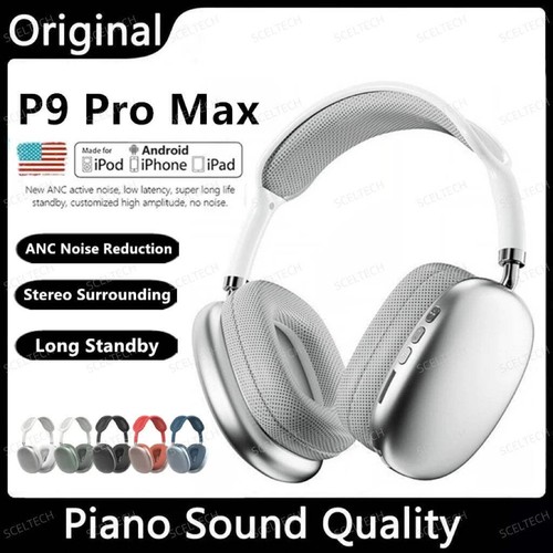 NEW P9 Pro Max Air Wireless Bluetooth Headphones Noise Cancelling Earphones Mic