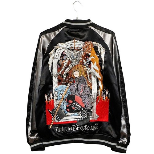 P.N.UNDERGROUND × DEATH NOTE Amane Misa Sukajan reversibile NEROXARGENTO - Foto 9 di 18