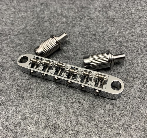 Guitar Roller Saddle Tune-O-Matic Bridge Les Paul LP M8 Threaded Posts USA - Picture 6 of 8