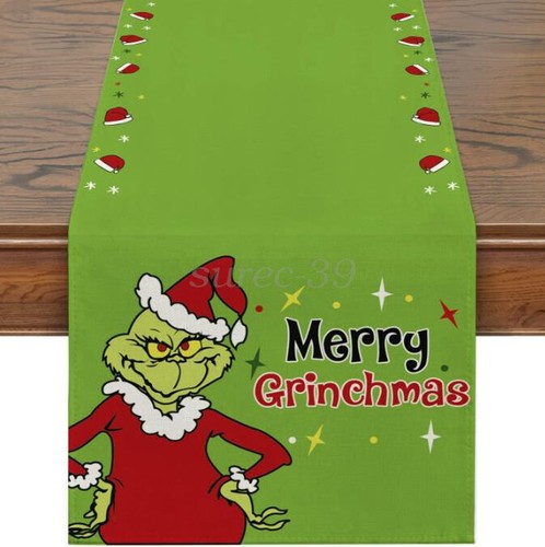 2025 Christmas Table Runner Tablecloth Cover Home Xmas Party Table Decor Gift - Picture 22 of 30
