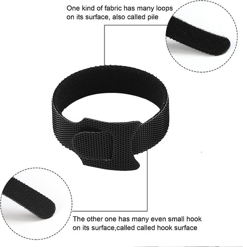 100Pcs T-Type Adhesive Fastener Tape,Reusable and not Easy to Fall Off 5 Colors - Picture 3 of 10