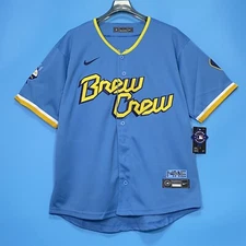 Christian Yelich #22 Blue Baseball Jersey Brand New Fan Jersey Sewn S-3XL