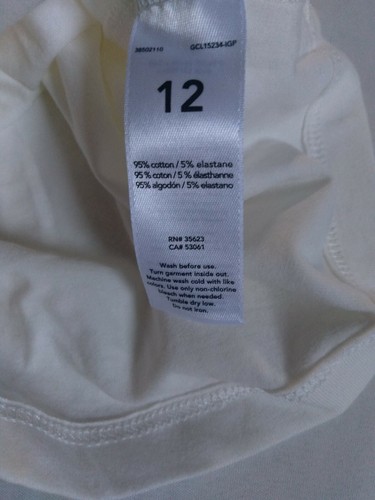 Carter's kid White Tshirt Unicorn Girl Size 12 - Picture 6 of 9