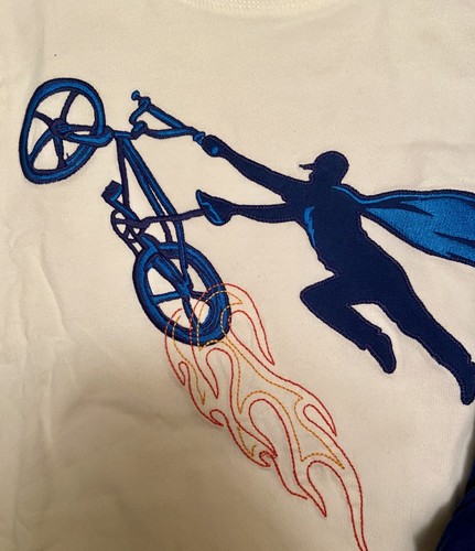 NWT Boys 5 Gymboree “SUPER DUDES” Cotton White Bike TOP & Blue PANTS 2pc Set $50 - Picture 3 of 8