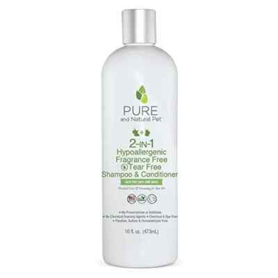 Dogs and Cats Pet 2-IN-1 Hypoallergenic Fragrance-Free Tear Free Shampoo & Cond