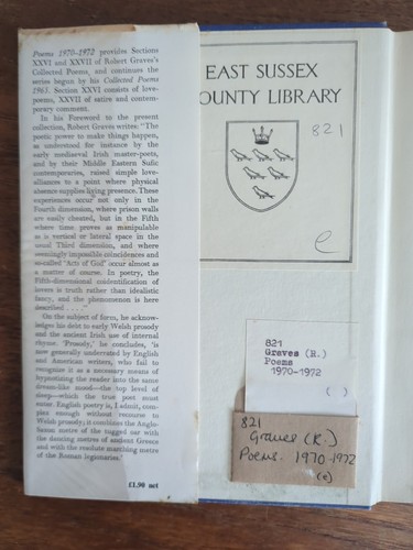 ROBERT GRAVES POEMS 1970-72 CASSELL 1972 - Imagen 4 de 7