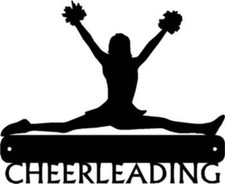 Cheerleading Wall Art - Cheerleader Split Design | Customizable - Made in USA