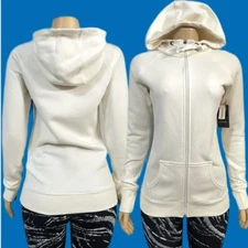Xersion Xtreme Storm Long Sleeve Hoodie Full Zip Water Repellent Polar Bear S