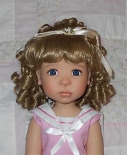 WEE 3 MADELINE Doll Wig SIZE 10-11.5 BLONDE Ringlet Curls Straight Bangs NWT