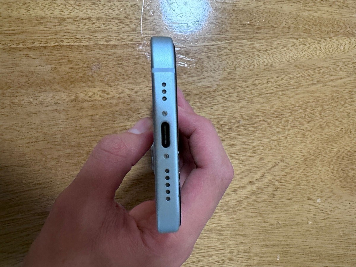 iPhone 15 Sky Blue 1 Year Warranty With Original Box Ans