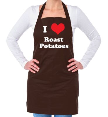 I Love Bratkartoffeln - Unisex Erwachsene Schürze - Kartoffelbraten Sonntag Mittagessen Abendessen