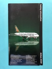 RARE FRONTIER AIRLINES SAFETY CARD--AIRBUS 319-- 2009 REV