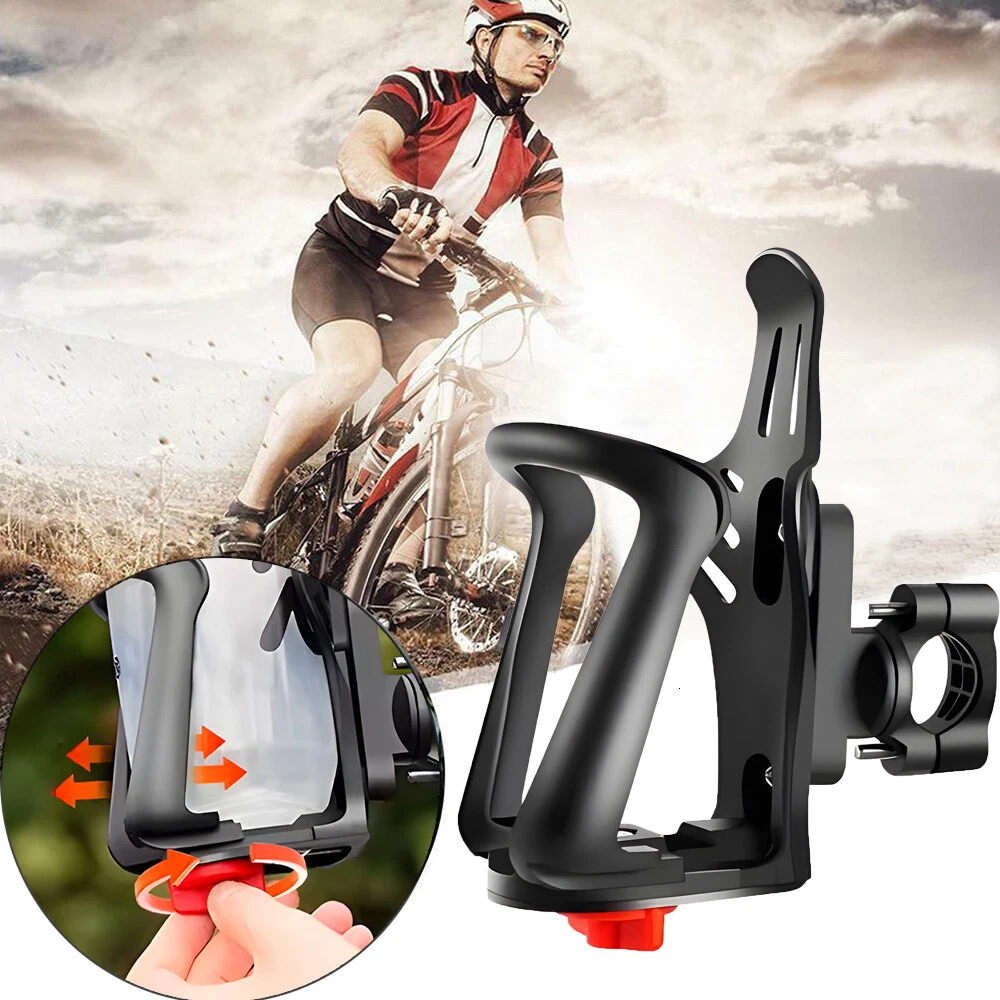 2 Portaborraccia Per Bicicletta In Lega Di Alluminio, Montaggio Facile, Per Bottiglie Standard - Rosso E Blu - 8