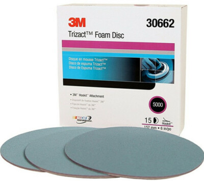 15Pcs For 3M 30662 Trizact Hookit 6 Inch P5000 Grit Foam Disc Automotive
