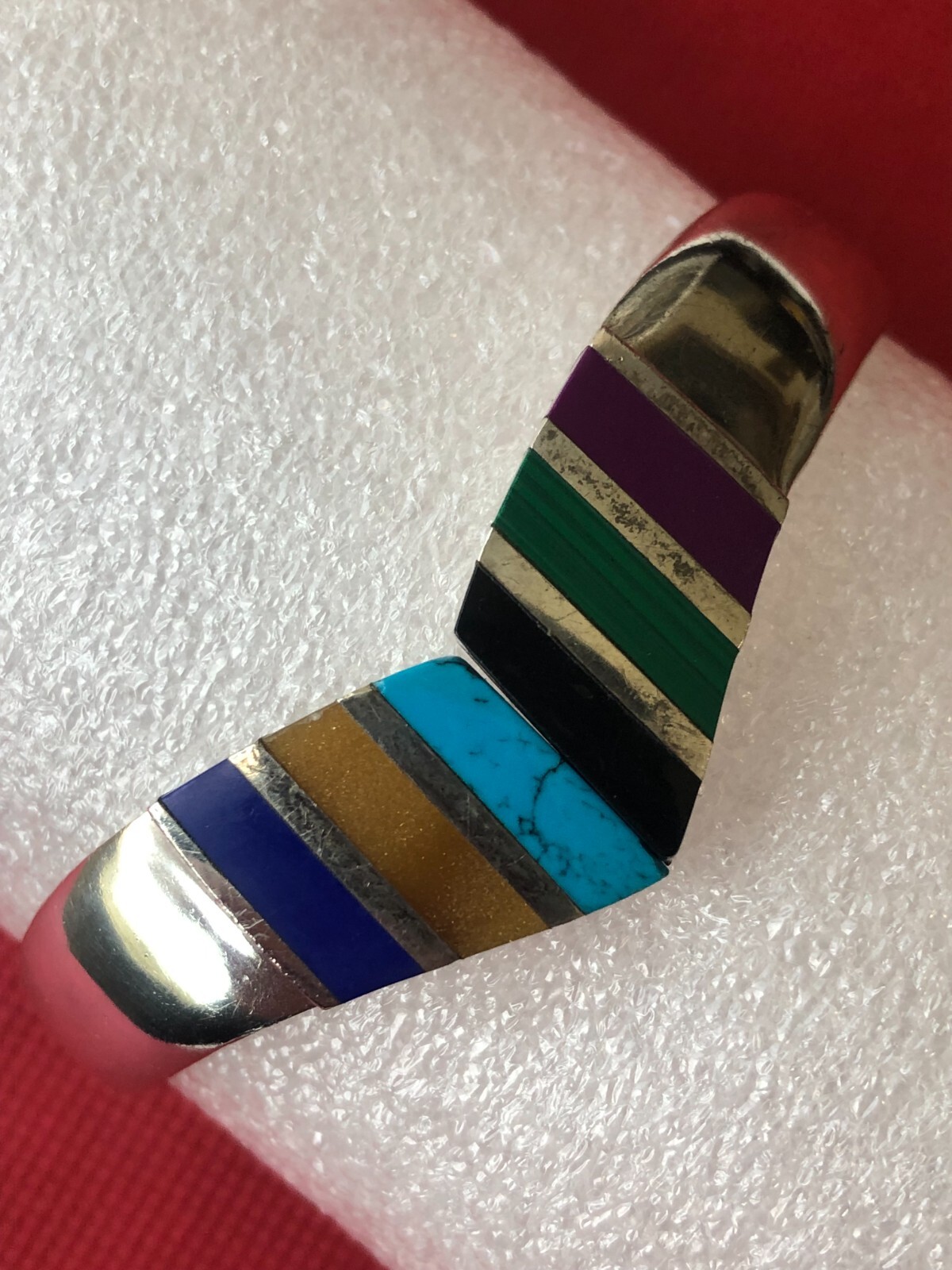 Solid 64.7G Mexico 925 Sterling Silver Turquoise … - image 5