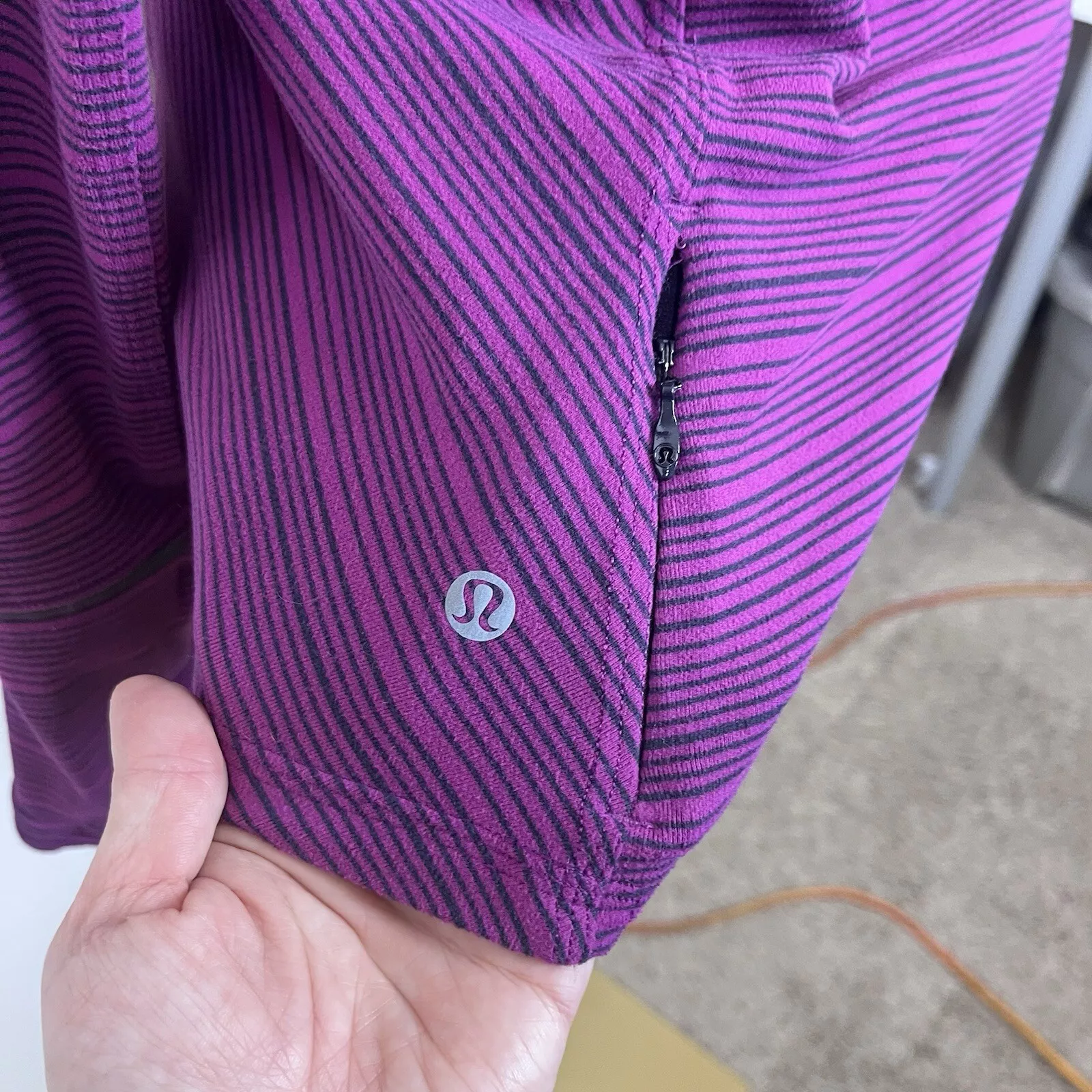lululemon twelve kanto catch me long sleeve stripe athletic shirt