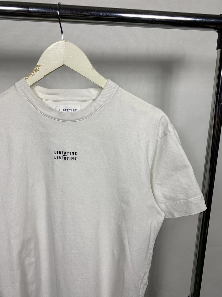 Camiseta Libertine para hombre talla mediana en blanco  Foto 2 de 4