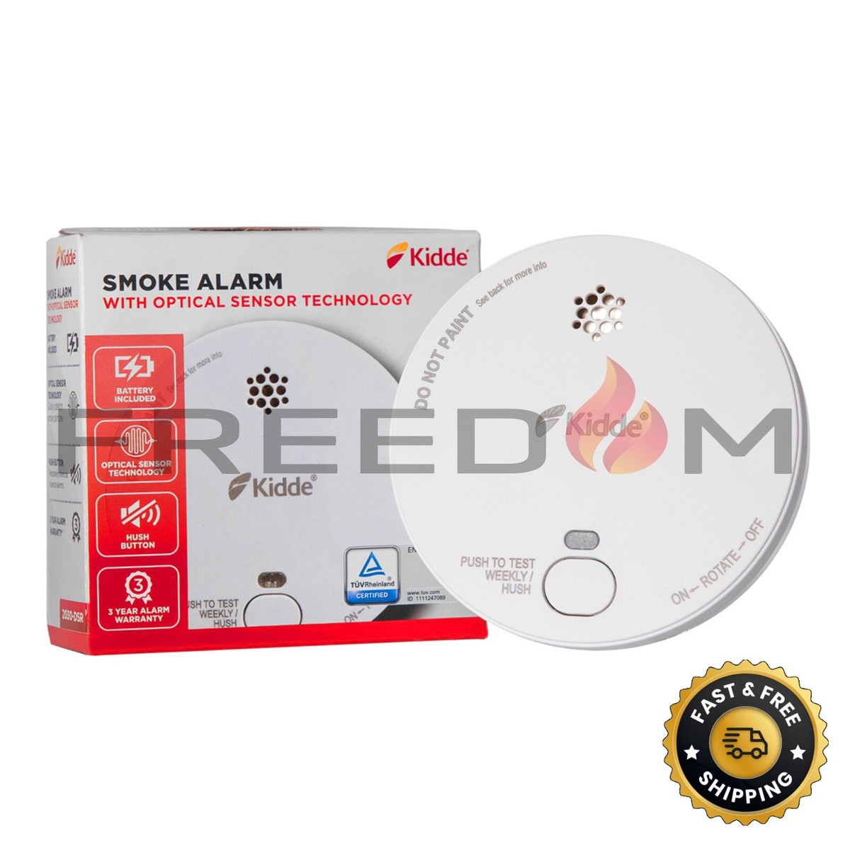 Kidde 4" Optical Smoke Alarm : Pennine Leisure Supplies 8 thumbnail image