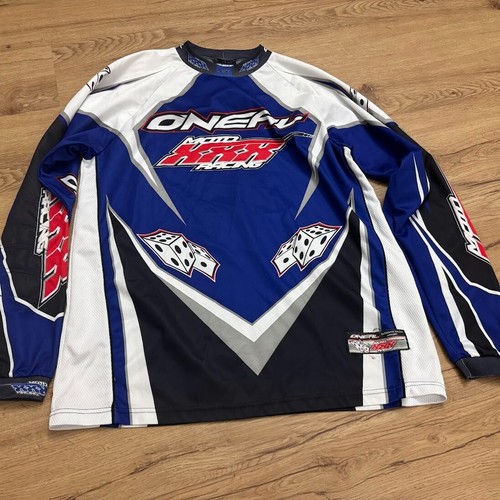 O'NEAL Racing MOTO XXX RACING Off Road Motocross Riding Jersey Size Medium Blue