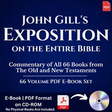 John Gill's Exposition on the Entire Bible - All 66 Volumes (PDF E-Books) CD-ROM