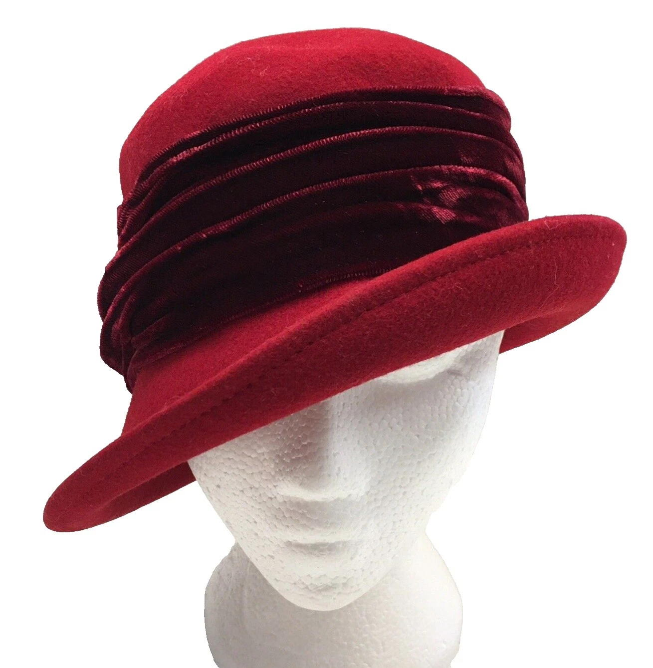 Sombreros vintage Flapper 100% lana para Mujeres