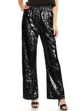 Sparkly Sequin Flare Wide Leg Pants