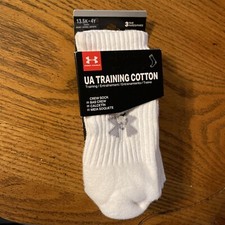 Under Armour UA Cotton Crew Sock White, Youth 13.5k-4Y 3Pair