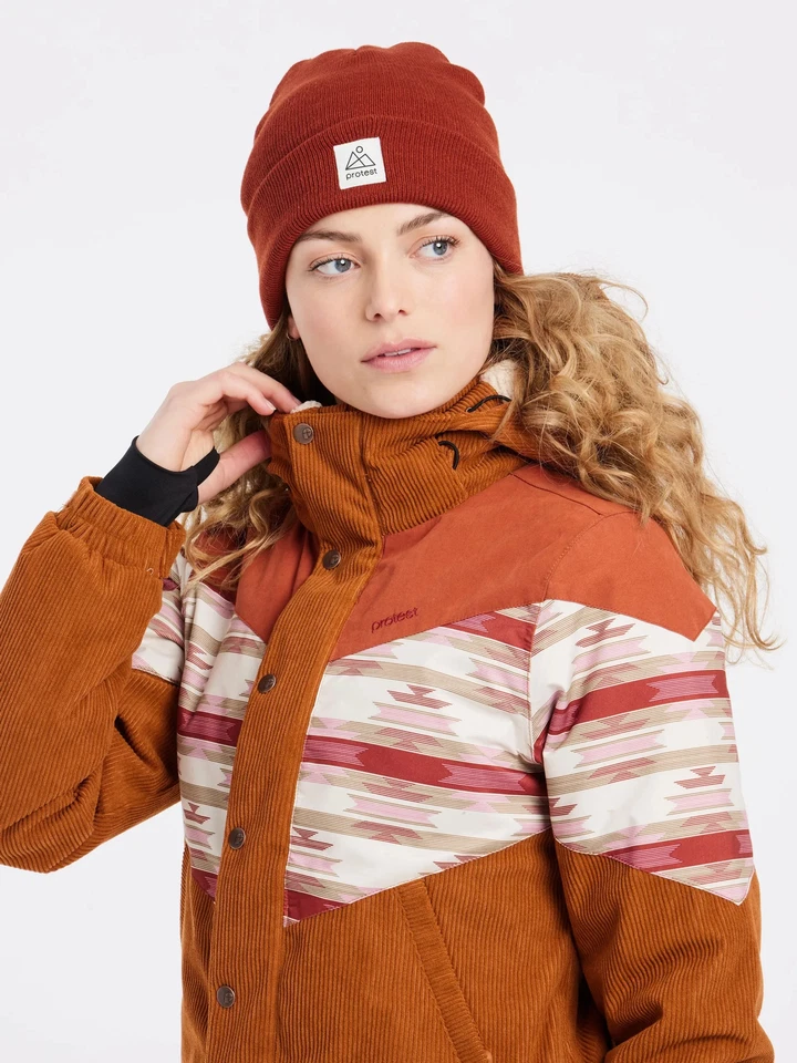 Protest Luchu Damen Cord Ski Snowboard Jacke Nutty Cognac (braun) - Bild 2 von 4