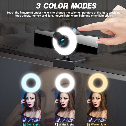 Webcam 8K 4K 2K 1K Full HD Webkamera USB mit Mikrofon Autofocu WebCamera 30FPS - Afbeelding 6 van 21
