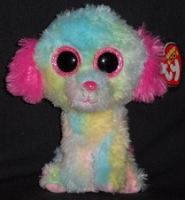 TY BEANIE BOOS - LOVESY the 6" DOG - JUSTICE EXCLUSIVE - MINT TAGS - PLEASE READ