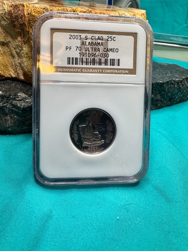 2003 S Clad Proof Alabama State Quarter - NGC PF 70 Ultra - Picture 3 of 4