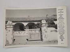 Postal RPPC Misión San Miguel Arcángel California Gateway & Fountain Frasher