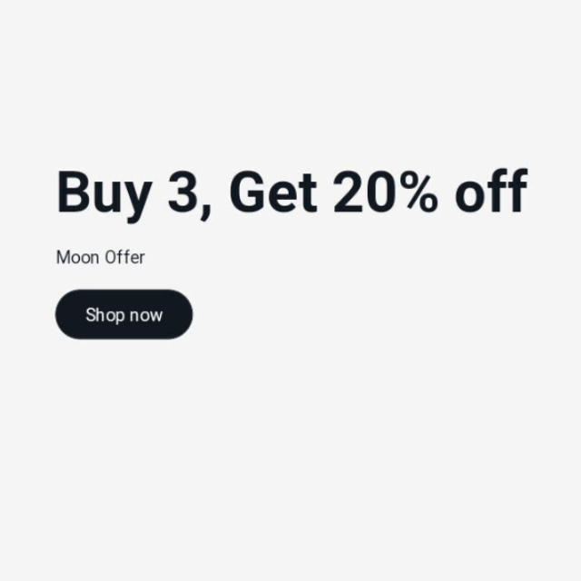 Buy 3, Get 20% off