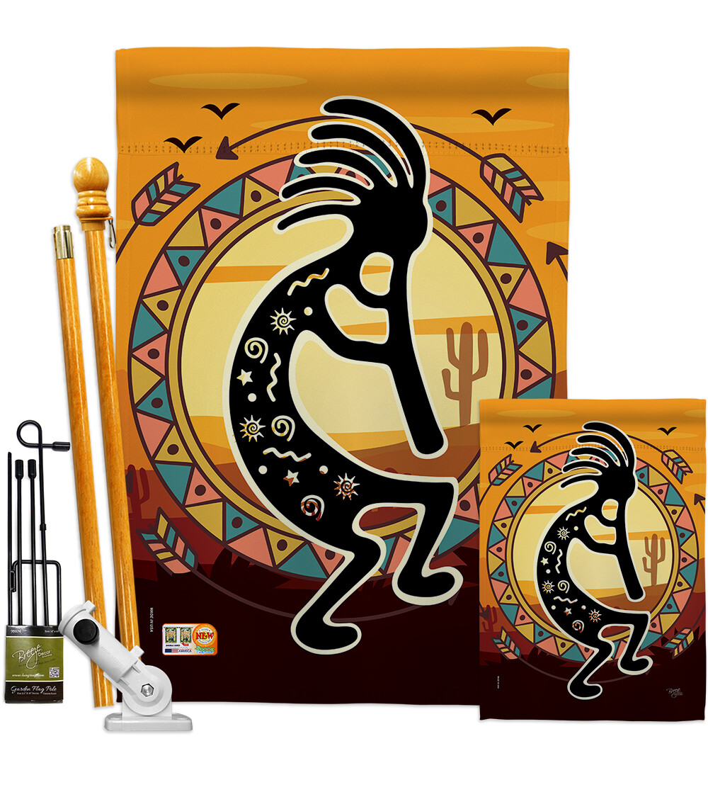 Kokopelli　dance Kokopelli Playing Flute Southwest Hopi Fetitllty Native