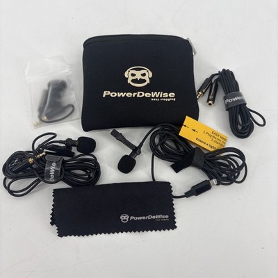 PowerDeWise Grade Lavalier Lapel Microphone With Case And Extra Cables