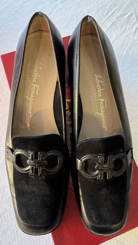 FERRAGAMO Black Loafers Size 39.5  - image 3 of 4