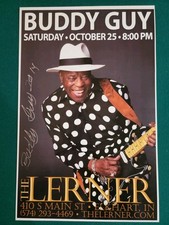 Buddy Guy Autographed Original Concert Poster The Lerner Theatre in Elkhart, IN