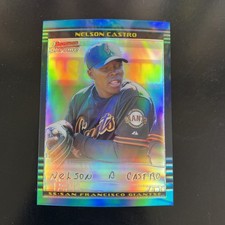 Nelson Castro 2002 Bowman Chrome Refractor Rookie Card #362 LTD #90/500. rookie card picture
