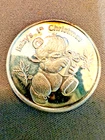 1 oz .999 silver. Un-Engraved Silver Baby's 1st Christmas 1997 Keepsake Coin