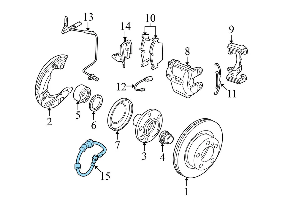 BMW 335I XDRIVE 2009-2013 3,0 L - Manguera de freno delantero / línea 6793026 Foto 3 de 4