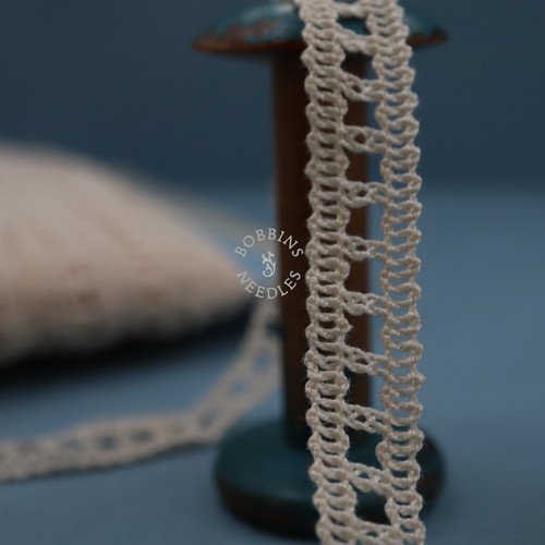 30m Vintage French Cotton Ladder Lace Trim – Bobbin Lace Insertion Border - Picture 4 of 7
