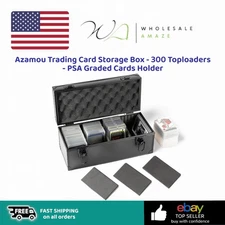 Azamou Trading Card Storage Box - 300 Toploaders - PSA Graded Cards Holder