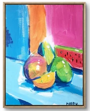 Original Art Fresh Fruit 14x11 Contemporary Expressionist Kitchen Painting