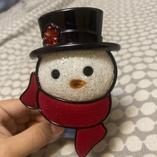 Bath & Body Works SNOWMAN Wallflower Diffuser Plug Nightlight Winter Top Hat