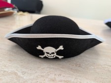Black And White Pirate Child Hat By Rubie's 49289 Brand New