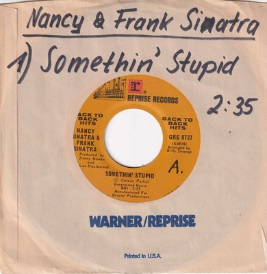 Nancy & Frank Sinatra - Somethin' Stupid - 7''-Single-854- vg++