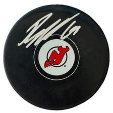 Jesper Bratt Signed Autographed New Jersey Devils Logo Puck