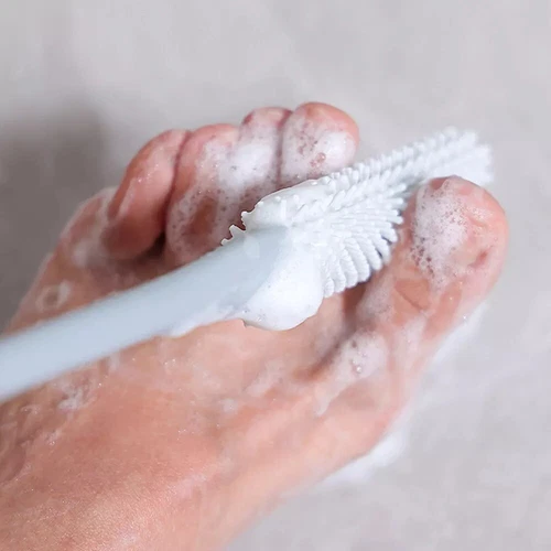 Toe Gap Cleaning Brush, Foot Scrubber in Shower, Long Handle Silicone Foot Brush - Picture 10 of 17